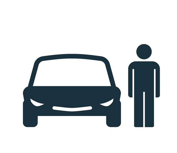 Car Driver icon in vector. Flat style icon design. Vector illustration of car driver icon. Pictogram isolated on white.